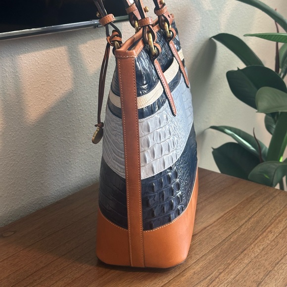 NEW - Brahmin Multi-Color Croc-Embossed Should Bag - See Video! - Picture 14 of 16